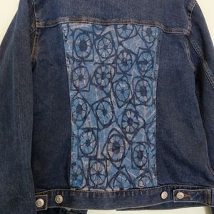 Artisan Made Hand-Painted Jean Jacket Size M